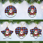 Congilton Tartan Christmas Ceramic Ornament - Scottish Santa Style